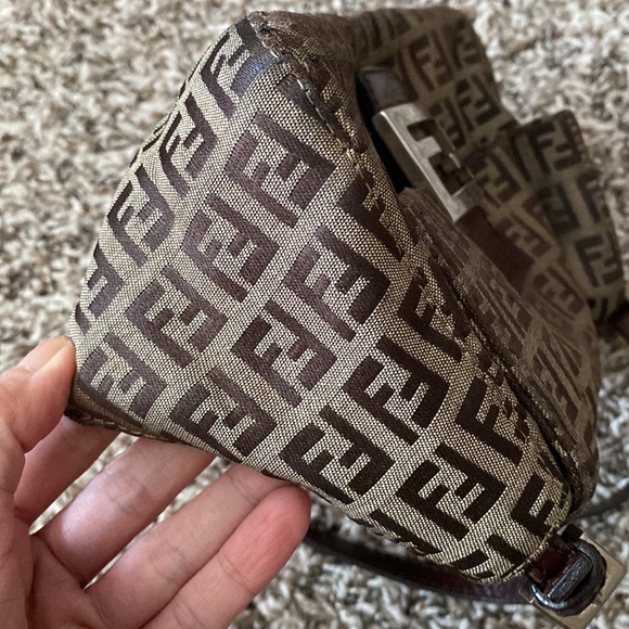 Fendi Vintage Zucchino Mini Mamma Baguette Dark Brown Canvass Leather - Picture 5 of 15
